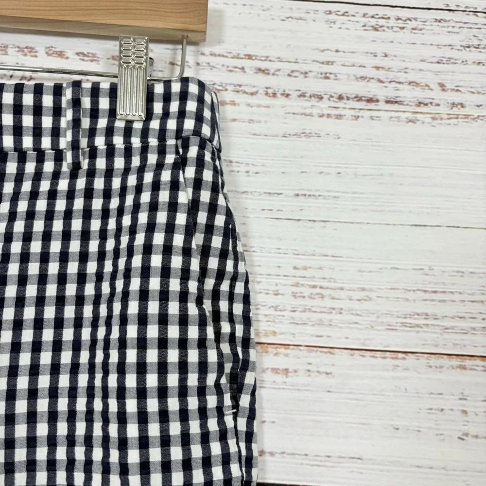 J.Crew Navy Check Seersucker Crop Ankle Pants